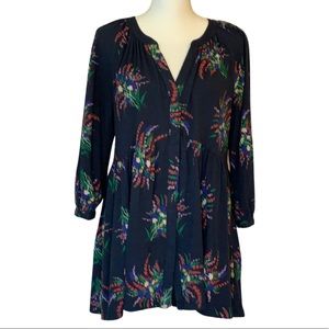 Maeve Floral knit Button Front Tunic size large